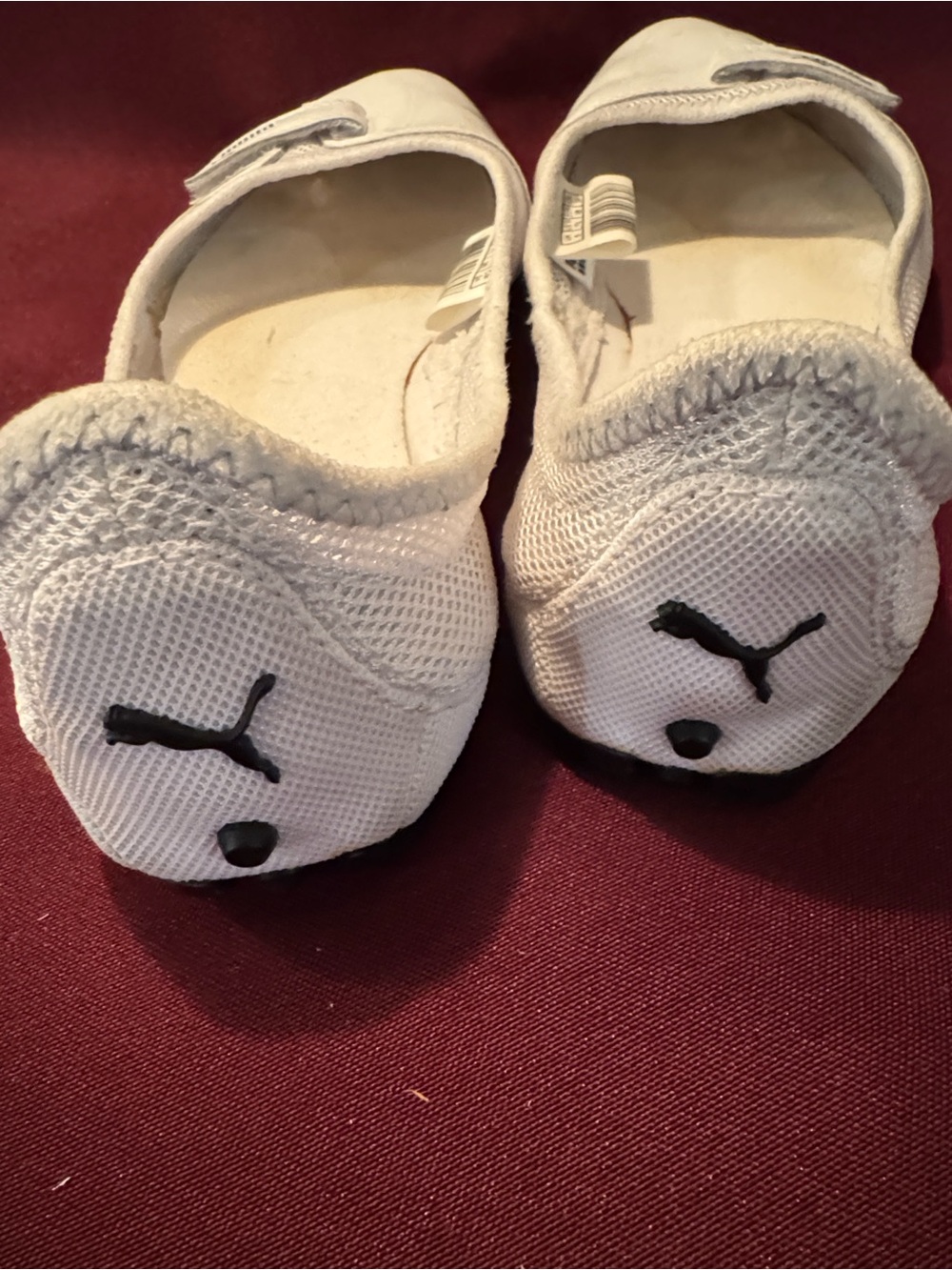 Y2K Puma Women’s White Slip-On Mesh & Patent Leather Ballet Flats - Size 7.5 - Picture 7 of 14